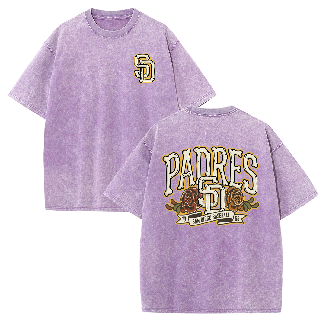 San Diego Vintage Crest Baseball Style T Shirt