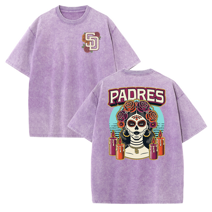 San Diego Inspired Sugar Skull Rose Graphic T Shirt