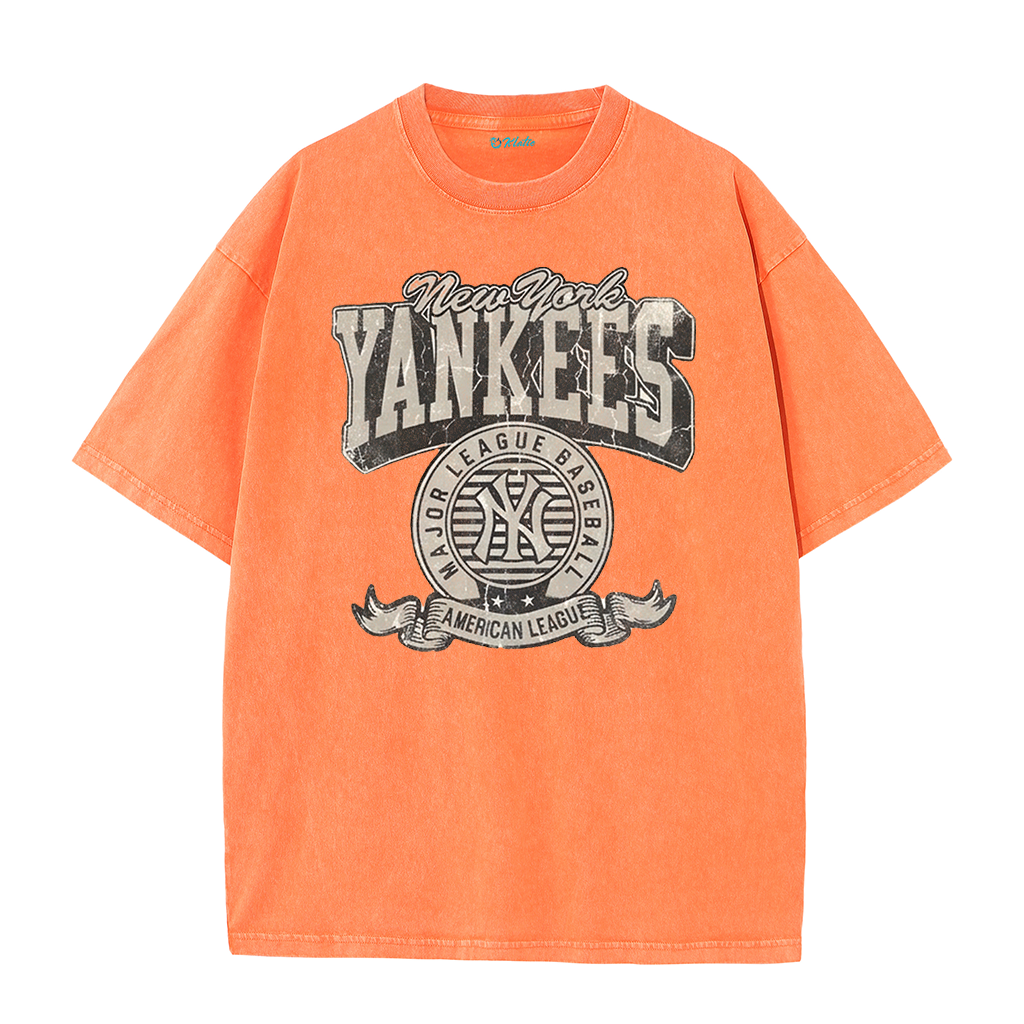 Vintage NY Style American League Retro Baseball Streetwear Tee