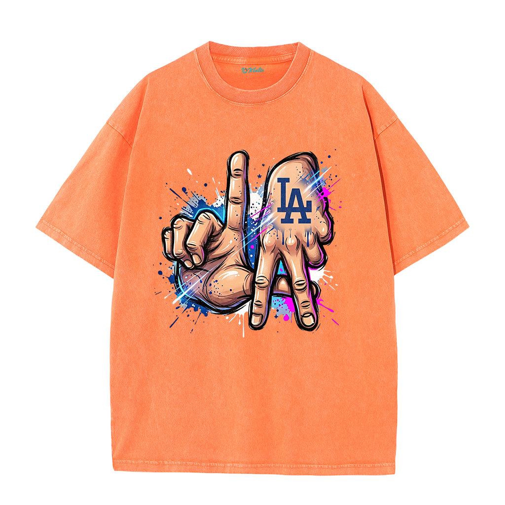 LA Gesture Graffiti Style Graphic T-Shirt