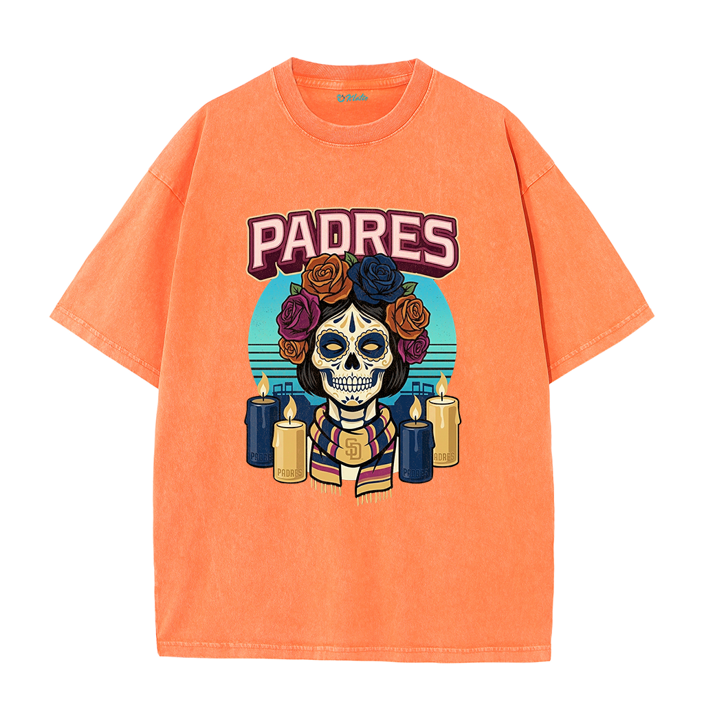 San Diego Sunset Skull Vintage Graphic T-Shirt