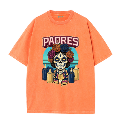 San Diego Sunset Skull Vintage Graphic T-Shirt