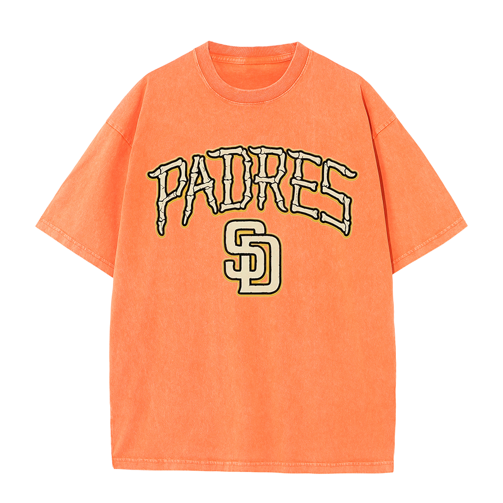 Vintage Padres Bone Letter Graphic T Shirt