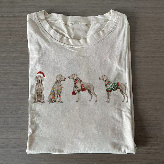 Weimaraner Christmas T-shirt
