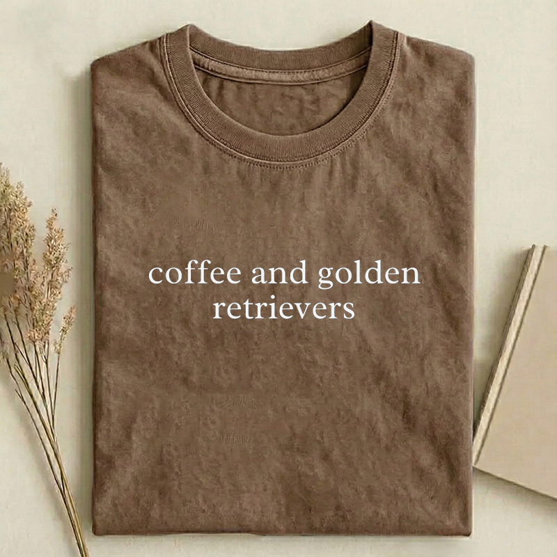 Coffee and Golden Retrievers T-shirt