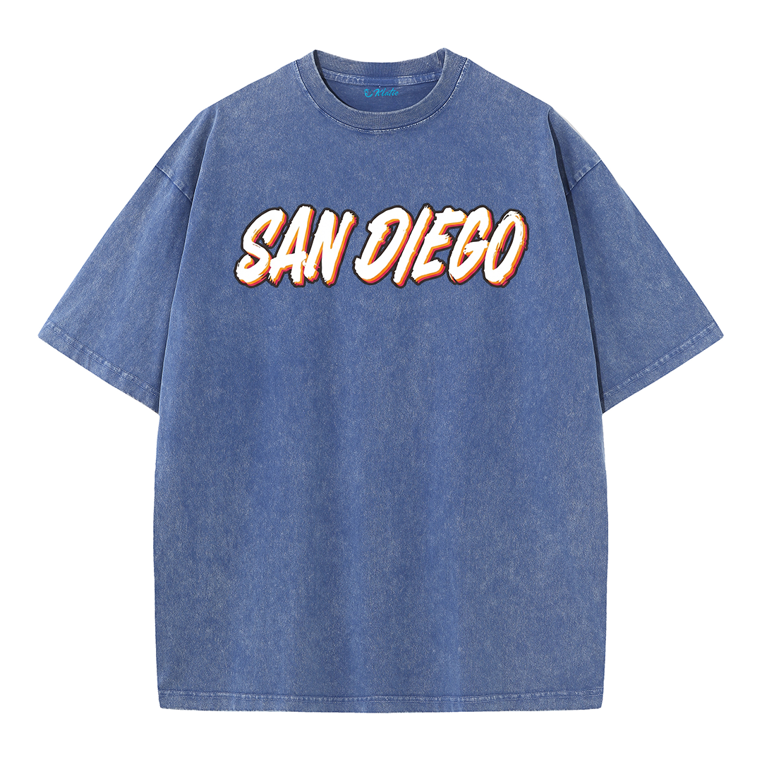 San Diego Skull Rose Graphic T Shirt