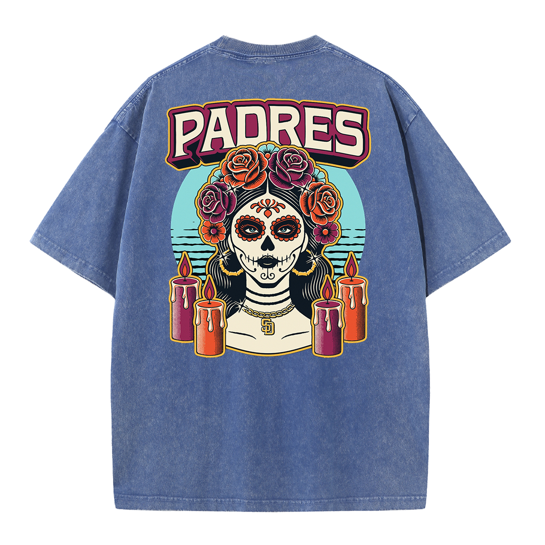 San Diego Inspired Sugar Skull Rose Graphic T Shirt