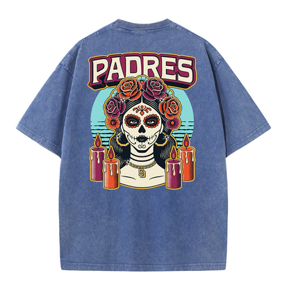 San Diego Inspired Sugar Skull Rose Graphic T Shirt