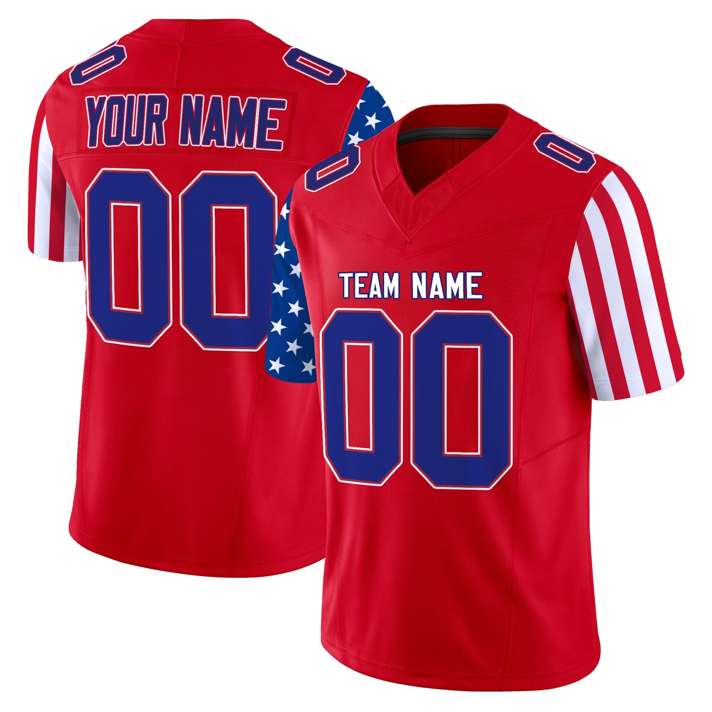 Red Royal American Style Custom Football Jersey