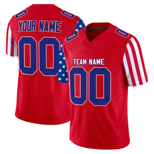 Red Royal American Style Custom Football Jersey