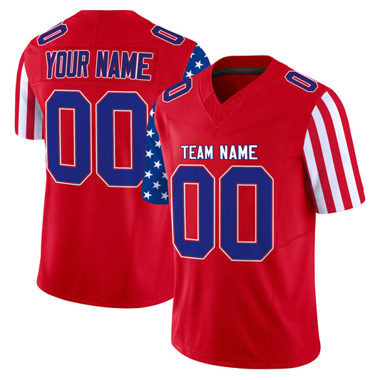 Red Royal American Style Custom Football Jersey