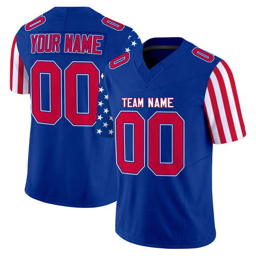 Royal Red American Style Custom Football Jersey