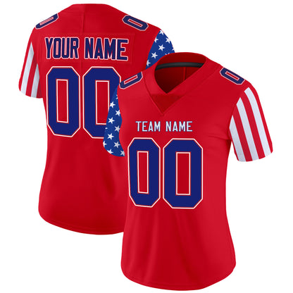 Red Royal American Style Custom Football Jersey