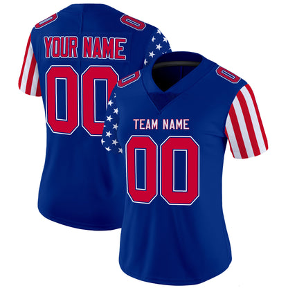 Royal Red American Style Custom Football Jersey