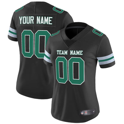 Black Kelly Green-White Mesh Custom Football Jersey