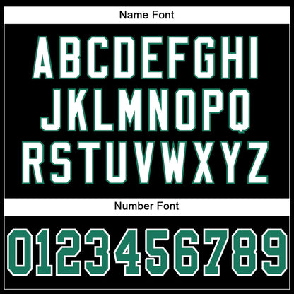 Black Kelly Green-White Mesh Custom Football Jersey