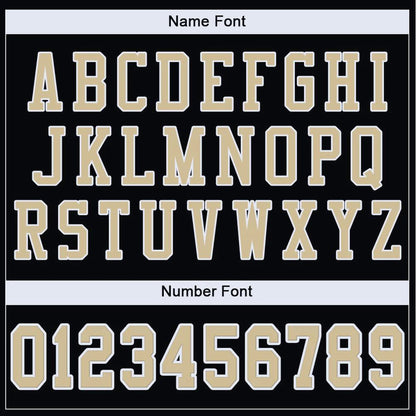 Black Vegas Gold-White Mesh Custom Football Jersey