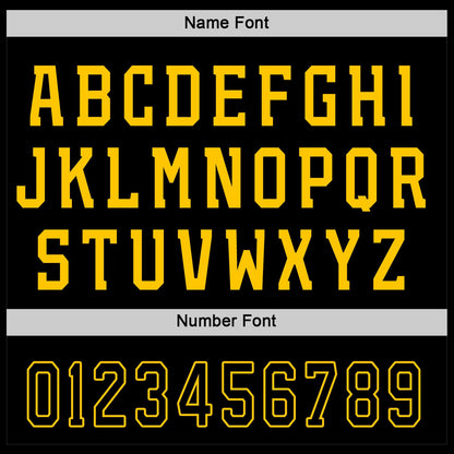 Black Black-Gold Custom Hockey Jersey