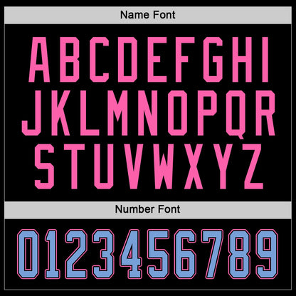 Black Light Blue-Pink Custom Hockey Jersey