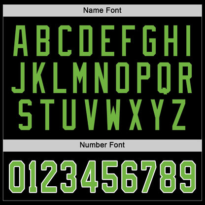 Black Neon Green-White Custom Hockey Jersey
