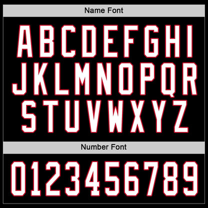 Black White-Red Custom Hockey Jersey