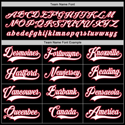 Black White-Red Custom Hockey Jersey