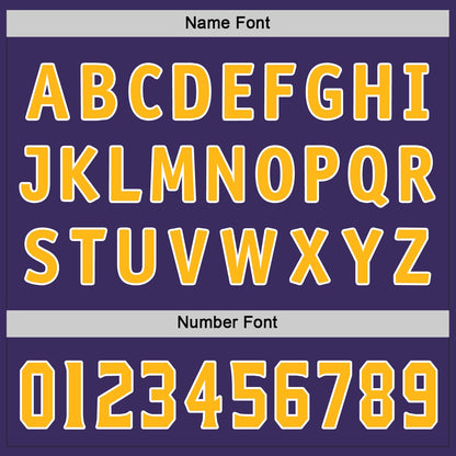 Purple Gold-White Custom Hockey Jersey