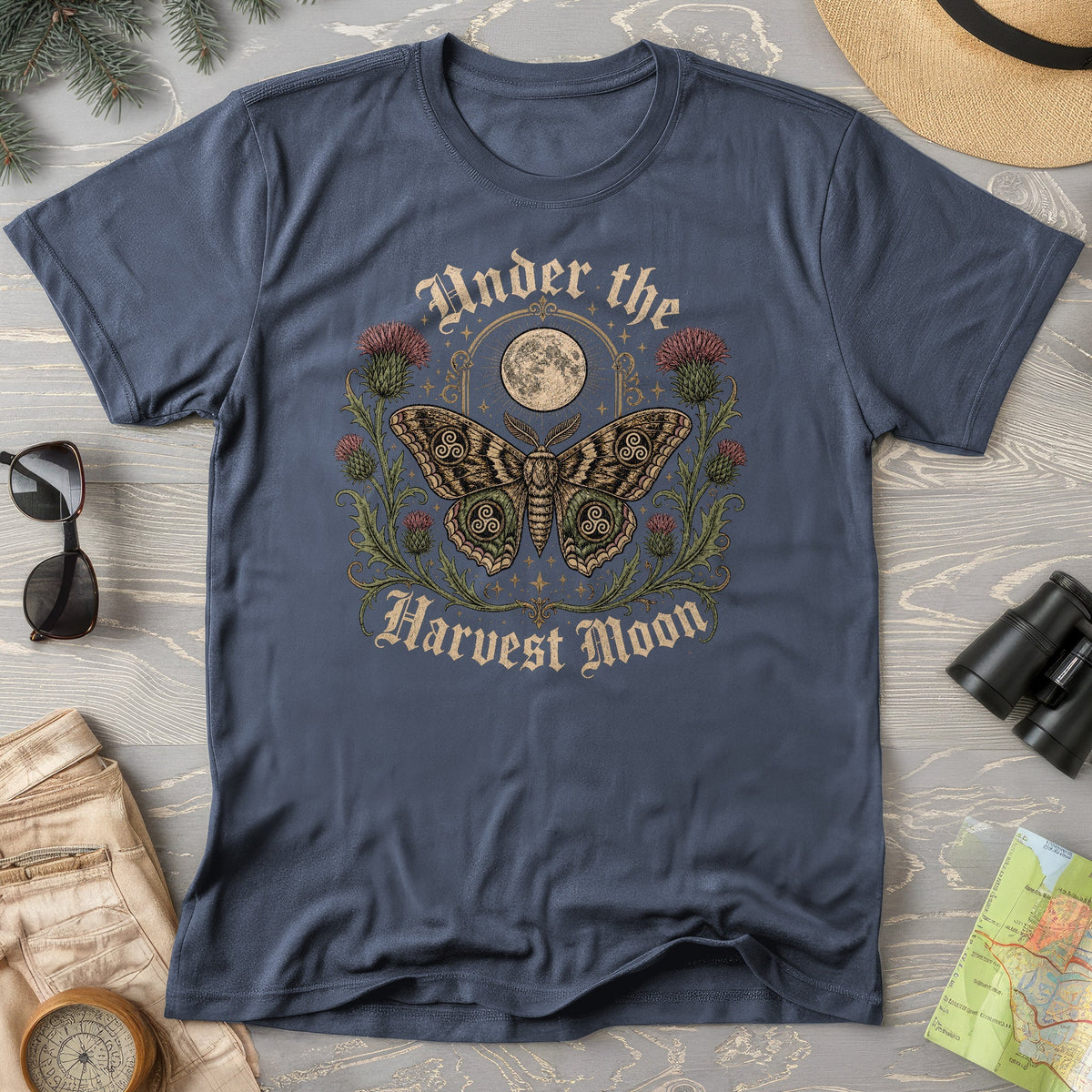 Gothic Harvest Moon Moth T-Shirt
