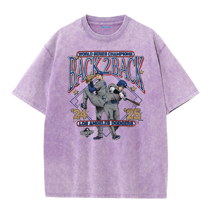 Dynasty Champions Retro Graphic Tee – Vintage Washed Heavy Cotton T-Shirt