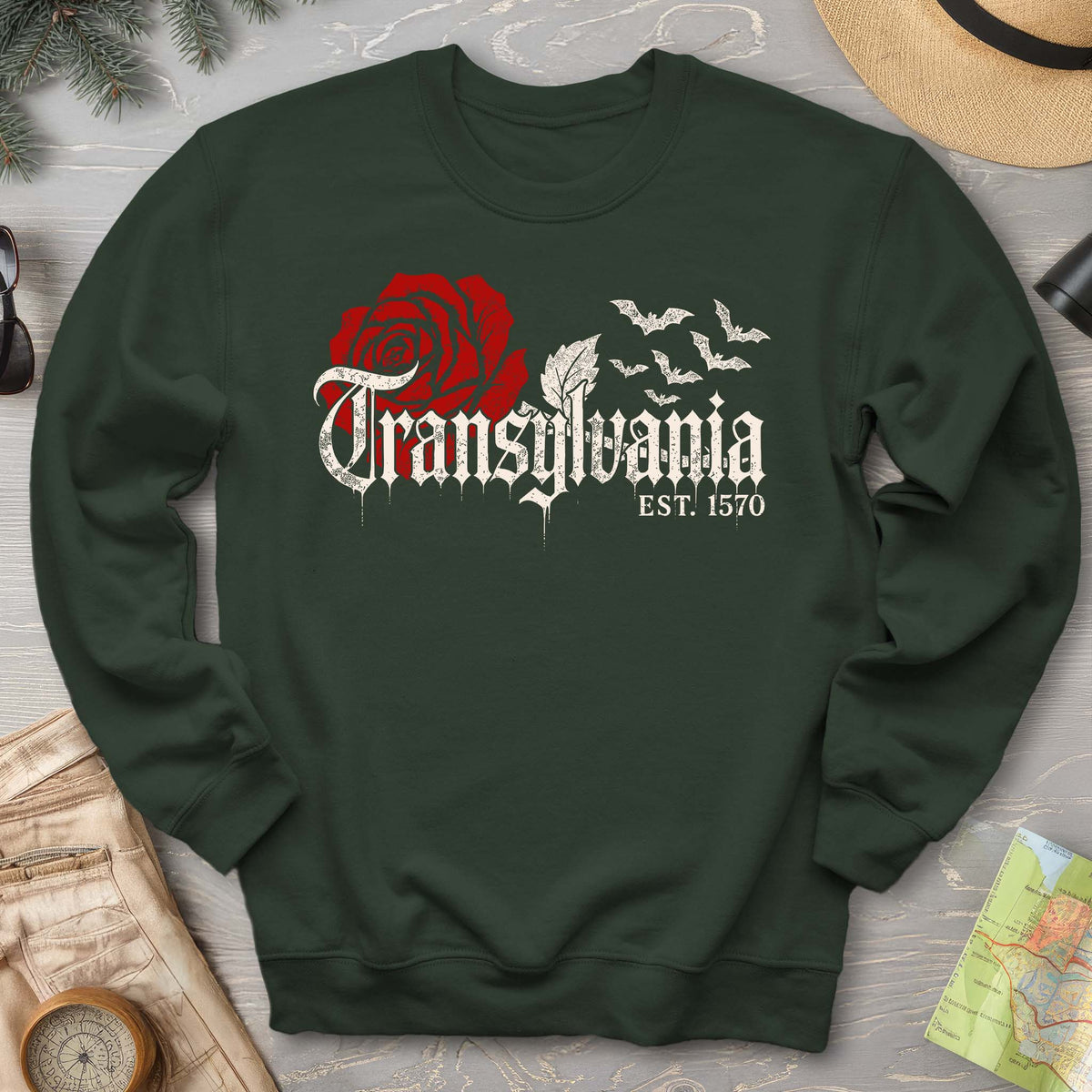 Transylvania Gothic Rose Sweatshirt