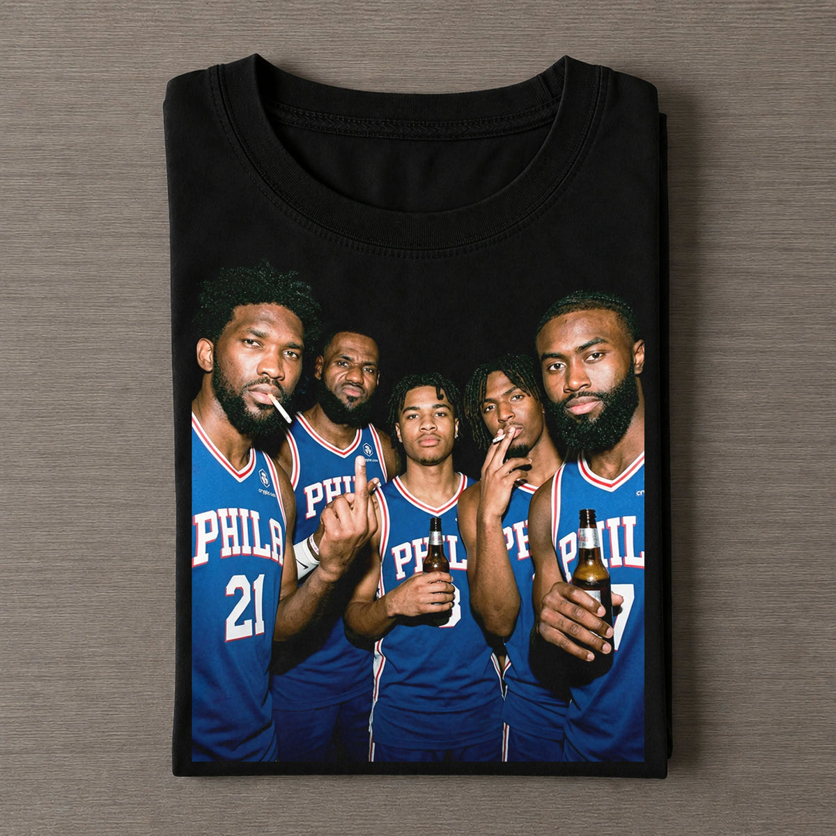 VJE & LJ & TM & JE & JB 76ers Basketball T-shirt