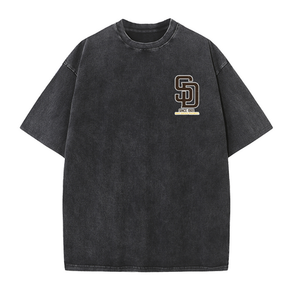 San Diego Cartoon Baseball Hotdog Vintage Style T Shirt