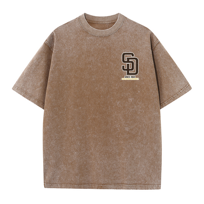 San Diego Cartoon Baseball Hotdog Vintage Style T Shirt
