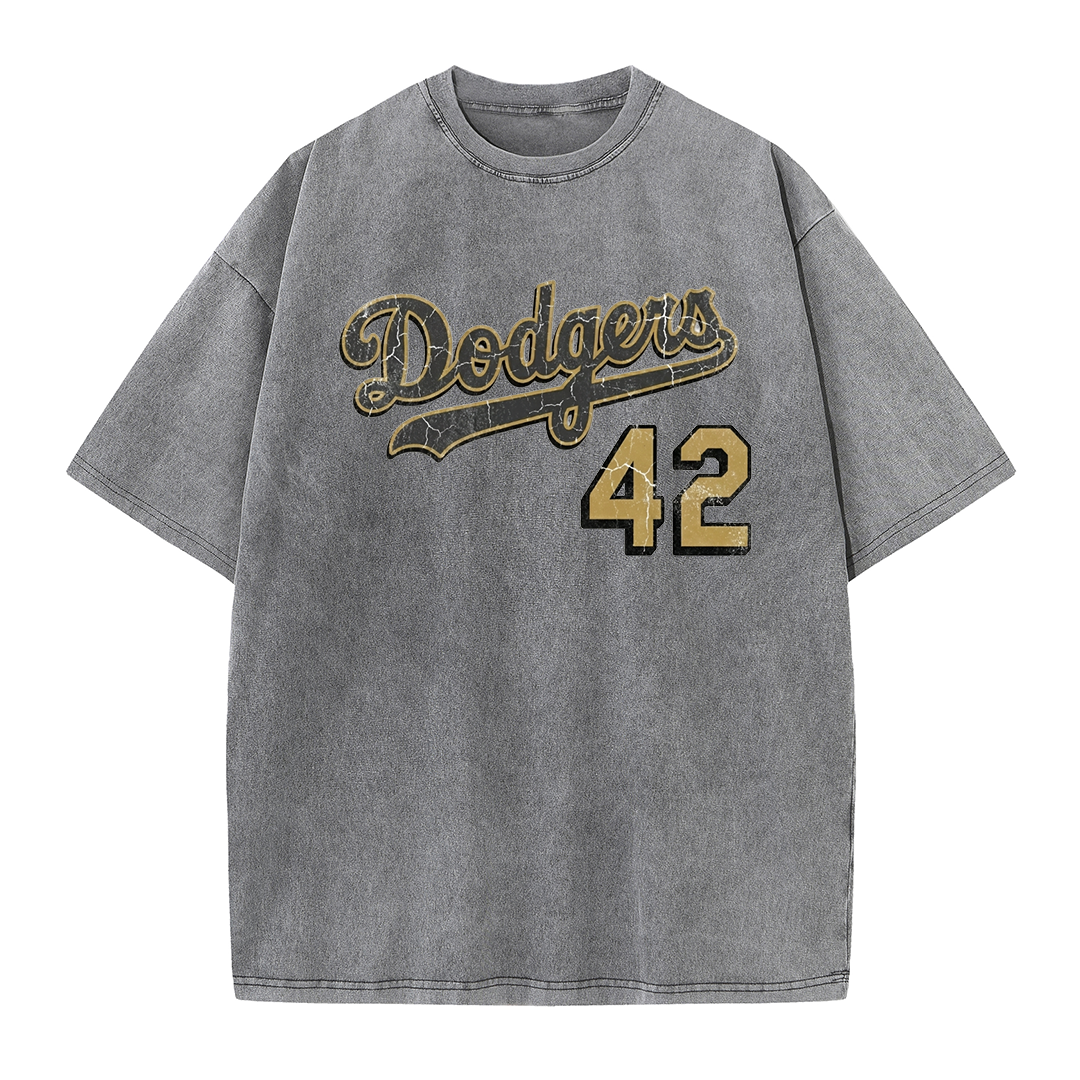 Vintage Washed LA 42 Robinson Graphic T Shirt