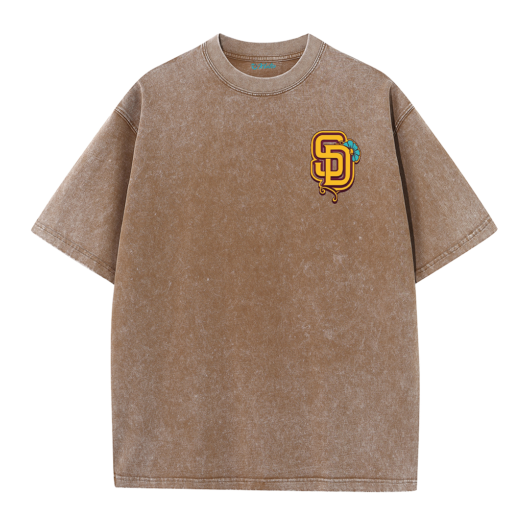 San Diego Skull Rose Candle Graphic T Shirt