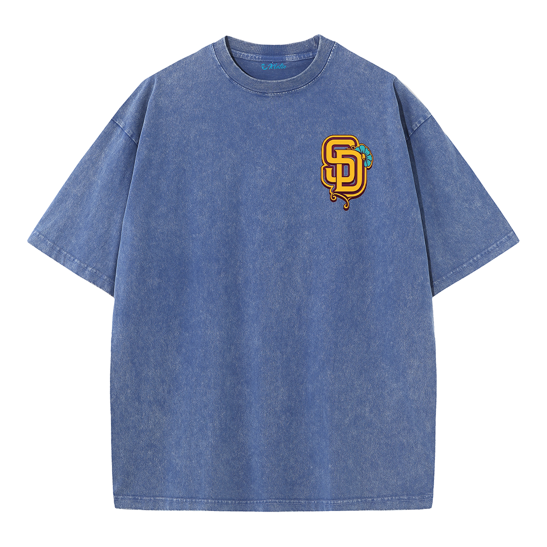 San Diego Skull Rose Candle Graphic T Shirt