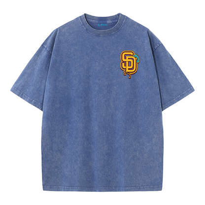 San Diego Skull Rose Candle Graphic T Shirt