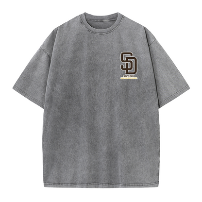 San Diego Cartoon Baseball Hotdog Vintage Style T Shirt