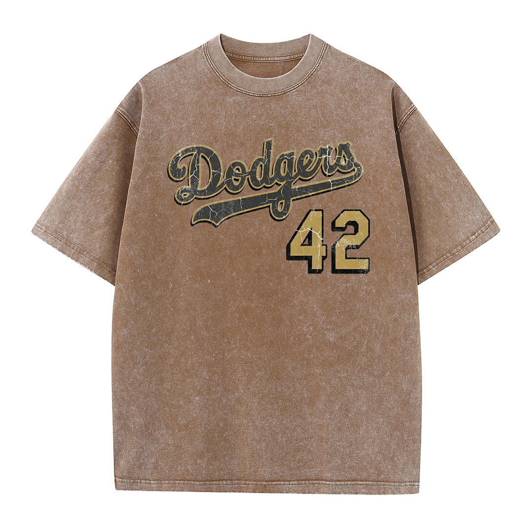 Vintage Washed LA 42 Robinson Graphic T Shirt