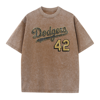 Vintage Washed LA 42 Robinson Graphic T Shirt