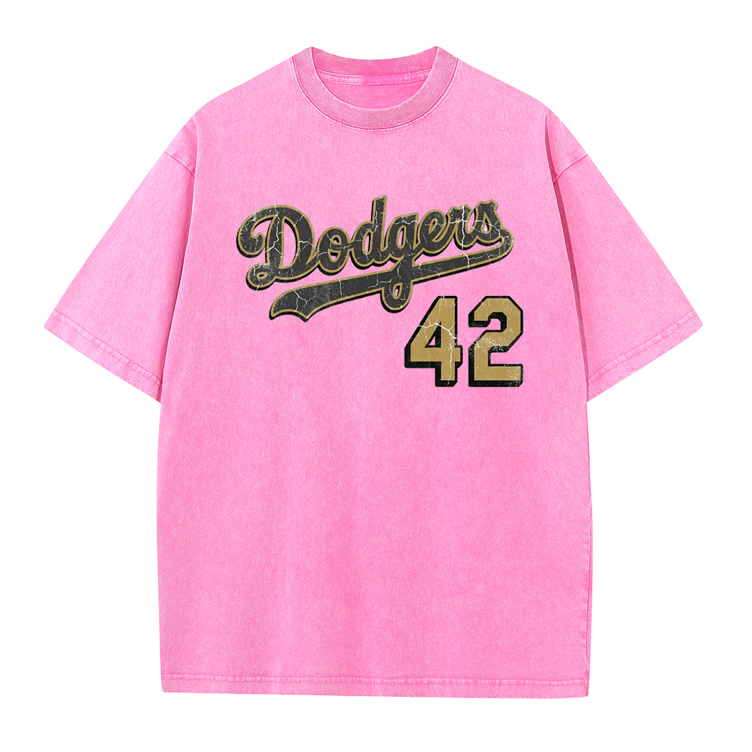 Vintage Washed LA 42 Robinson Graphic T Shirt