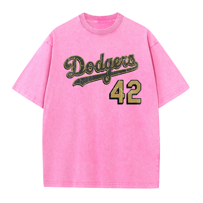 Vintage Washed LA 42 Robinson Graphic T Shirt