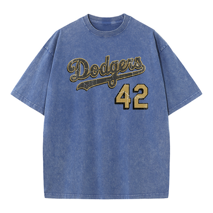 Vintage Washed LA 42 Robinson Graphic T Shirt