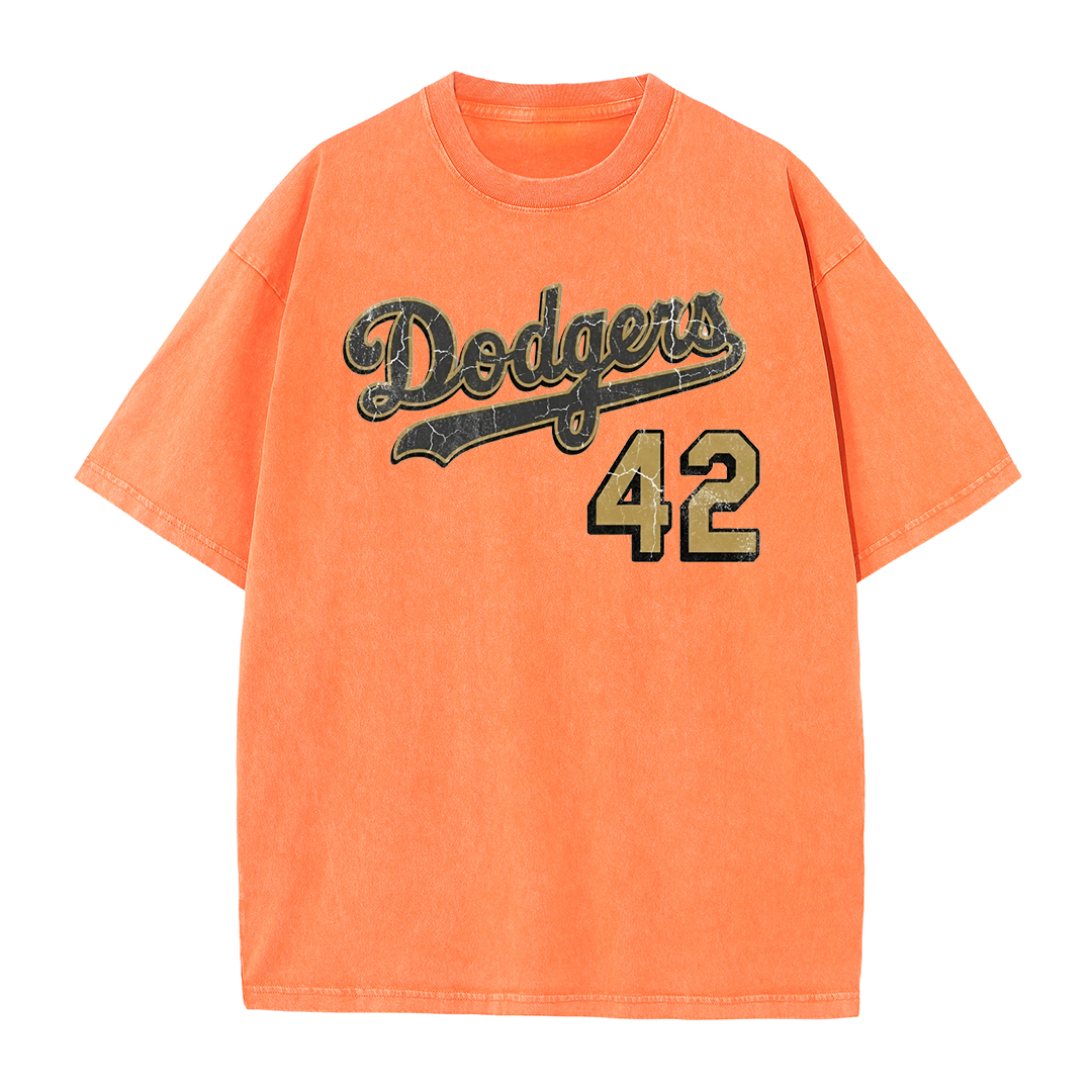 Vintage Washed LA 42 Robinson Graphic T Shirt