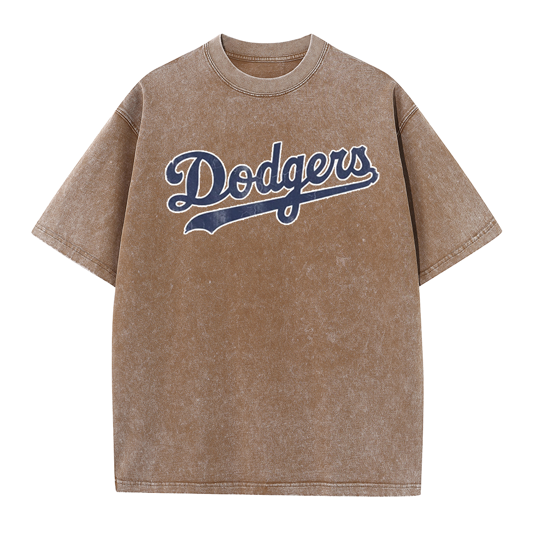 Vintage Washed LA Blue Script 42 Player Graphic T Shirt