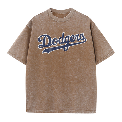 Vintage Washed LA Blue Script 42 Player Graphic T Shirt