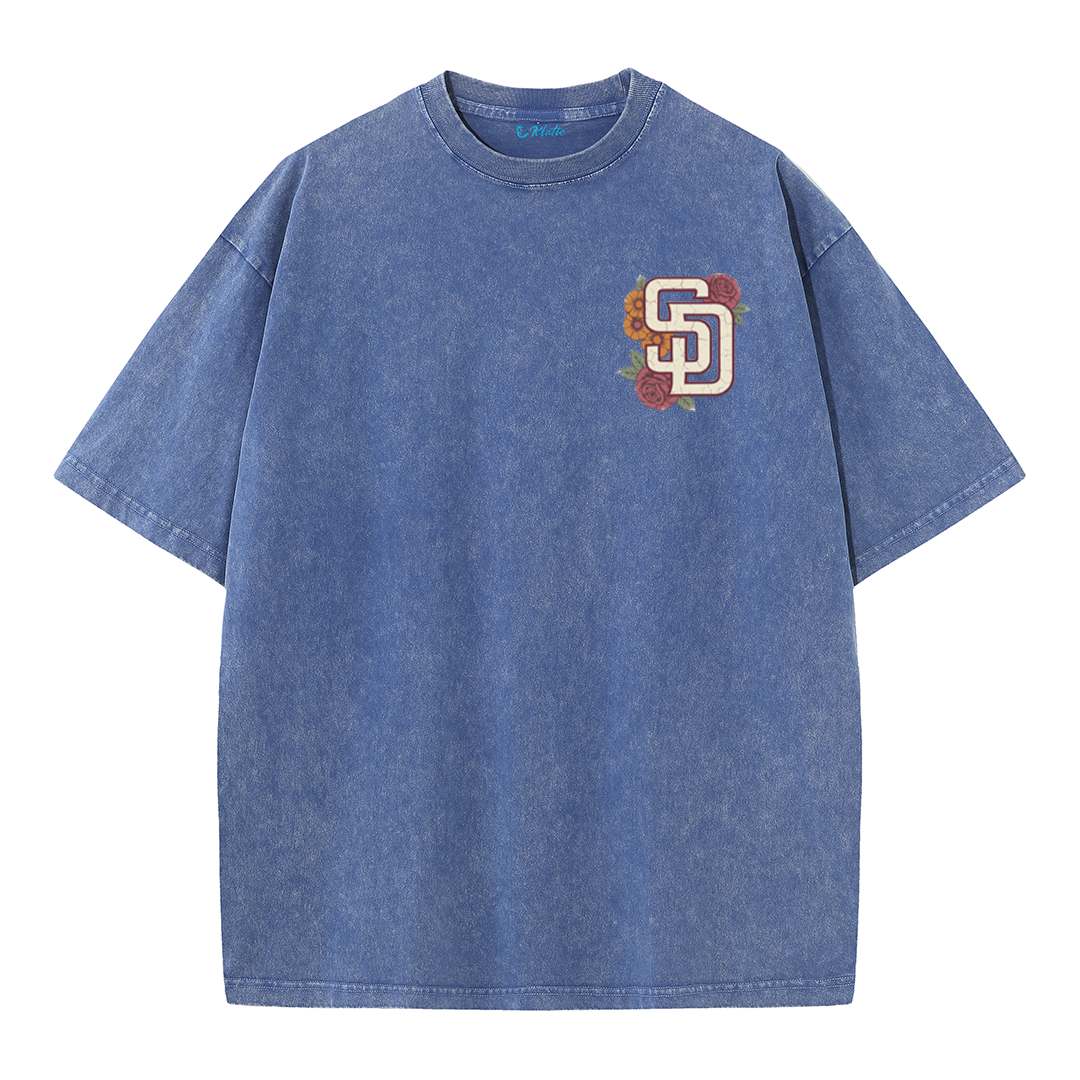San Diego Inspired Sugar Skull Rose Graphic T Shirt