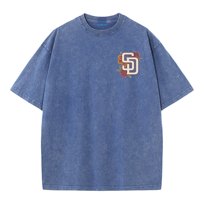 San Diego Inspired Sugar Skull Rose Graphic T Shirt