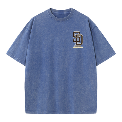 San Diego Cartoon Baseball Hotdog Vintage Style T Shirt