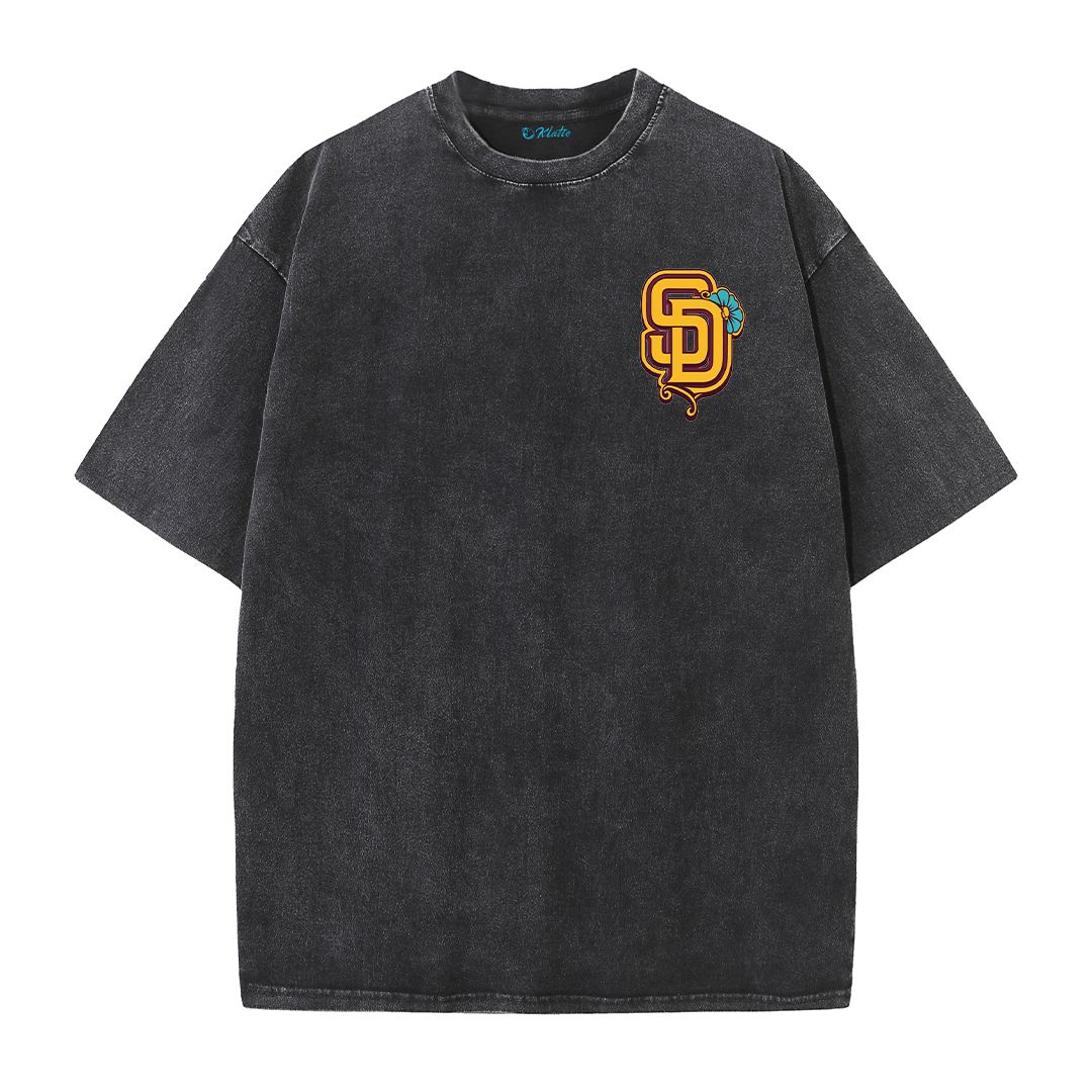 San Diego Skull Rose Candle Graphic T Shirt